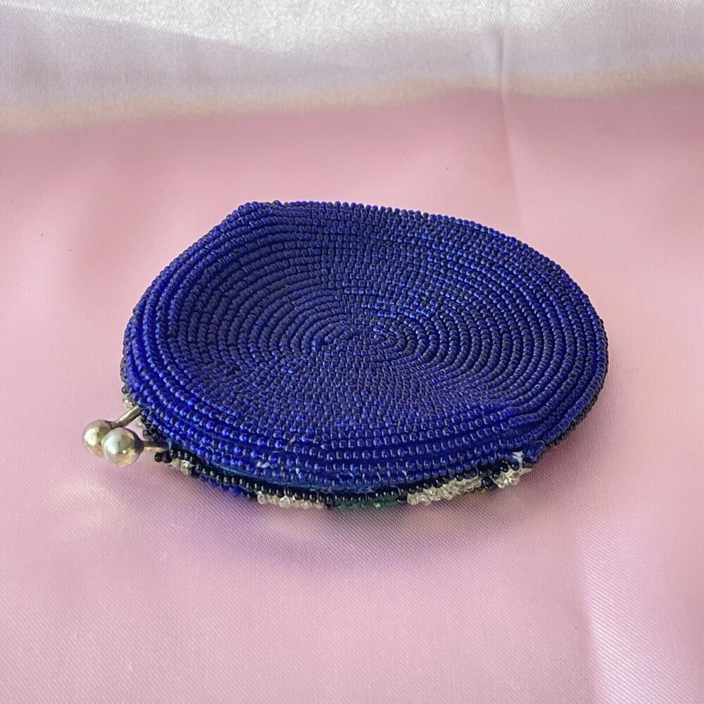 1940s Coin Purse Handmade Pouch Colorful Coin Purse Geometric Pattern Wallet - Picture 9 of 14
